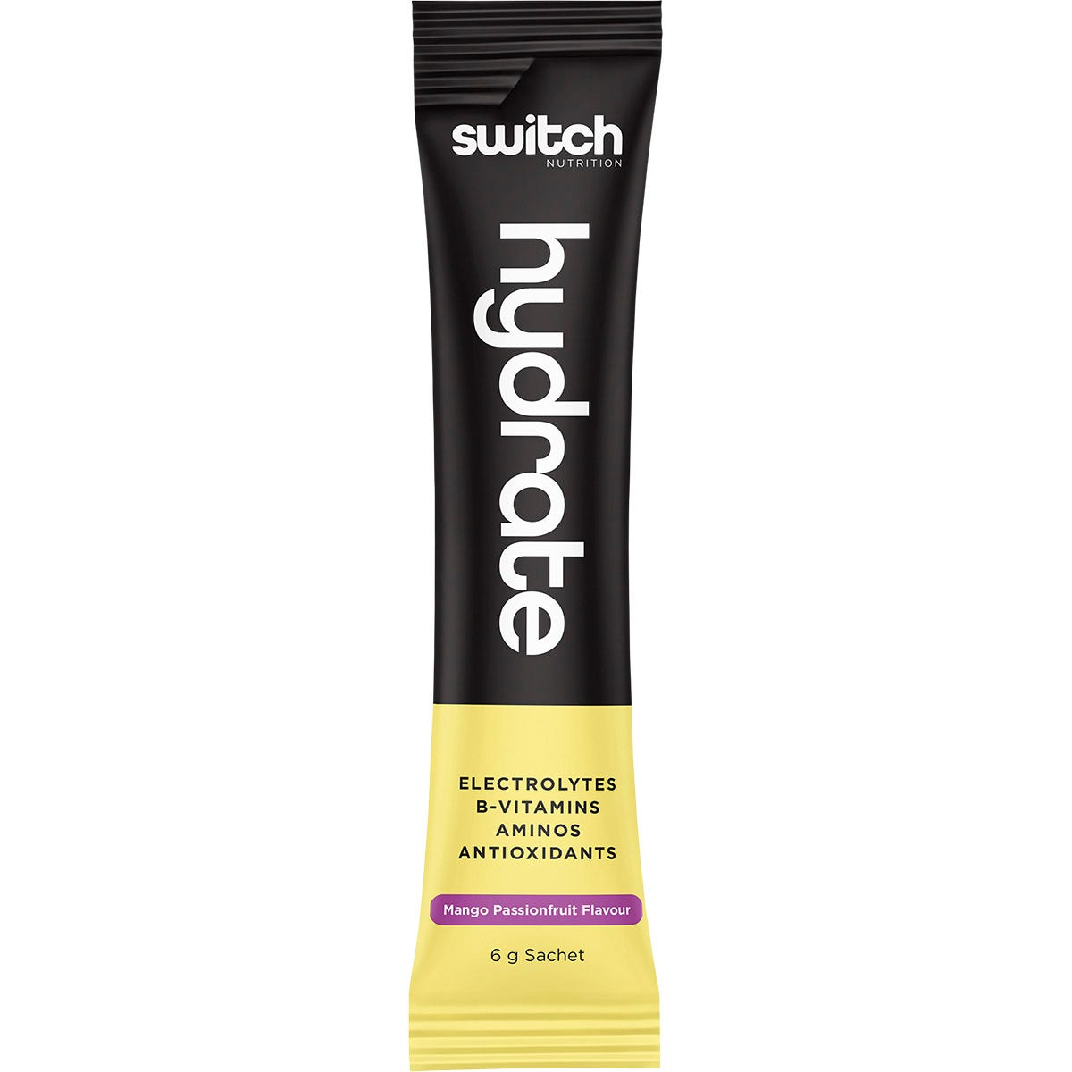 Switch Nutrition Hydrate Electrolytes No Added Sugar Mango Passionfruit 6g (Pack of 20)