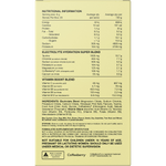 Back of a Mango Passionfruit Switch Nutrition Hydrate box showing nutrition facts, ingredients, and directions.