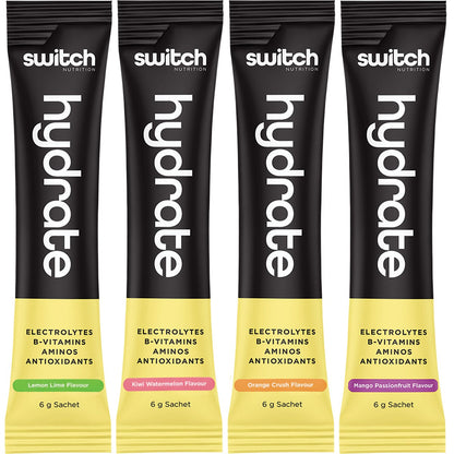 Switch Nutrition Hydrate Electrolytes No Added Sugar Assorted Flavours 6g (Pack of 20)