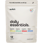 Switch Nutrition Daily Essentials 12-pack pouch featuring assorted sachets of Hydrate, Greens, Creatine, and Sleep.