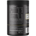 Back of Switch Nutrition Hydrate+ Lemon Lime 600g tub showing nutritional information and ingredients list.