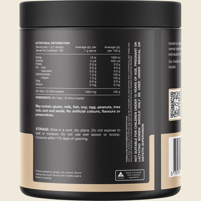 Switch Nutrition Inositol 40:1 MYO : D-Chiro Inositol 150g