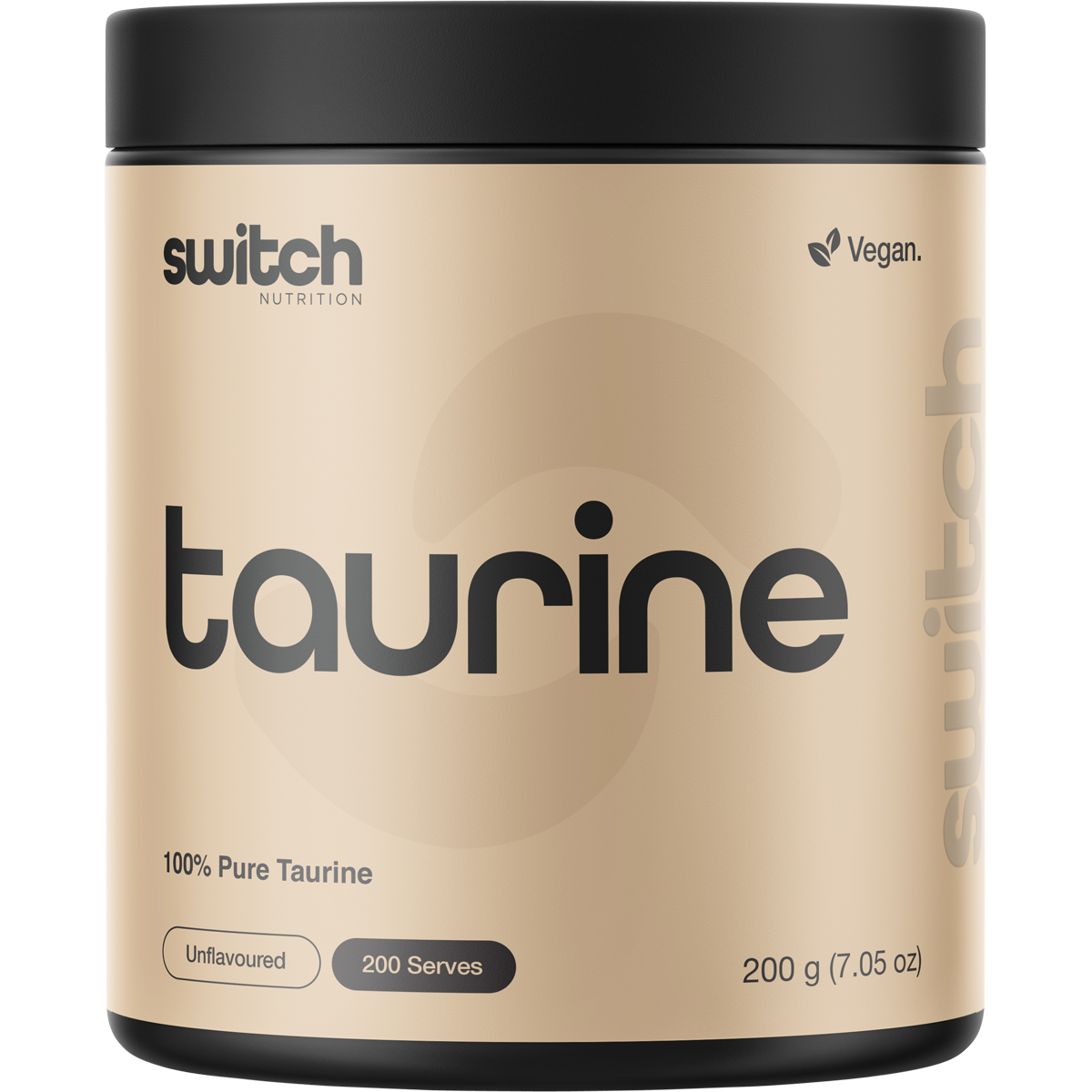 200g tub of Switch Nutrition Taurine 100% Pure Taurine amino acid supplement.