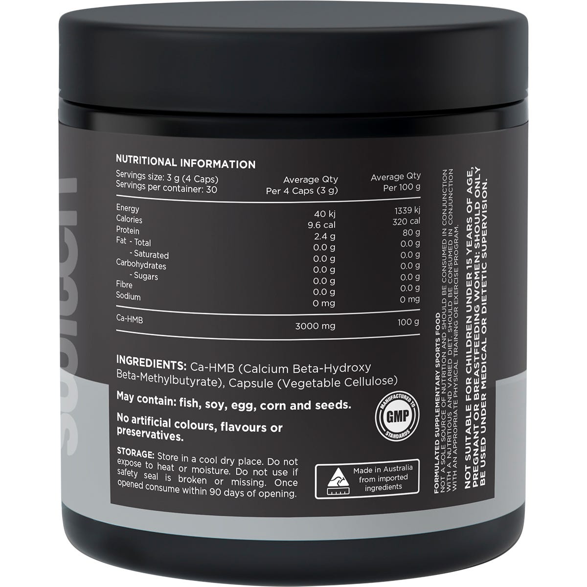 Switch Nutrition HMB Ca-Beta-Hydroxy Beta-Methylbutyrate 120 Caps
