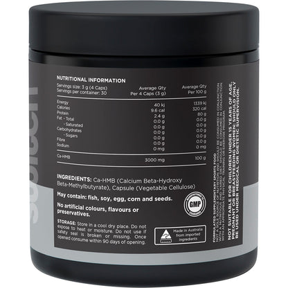Switch Nutrition HMB Ca-Beta-Hydroxy Beta-Methylbutyrate 120 Caps