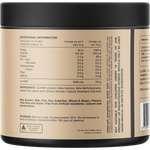 Rear view of a Switch Nutrition HMB 120 capsules bottle showing the nutritional information and directions.