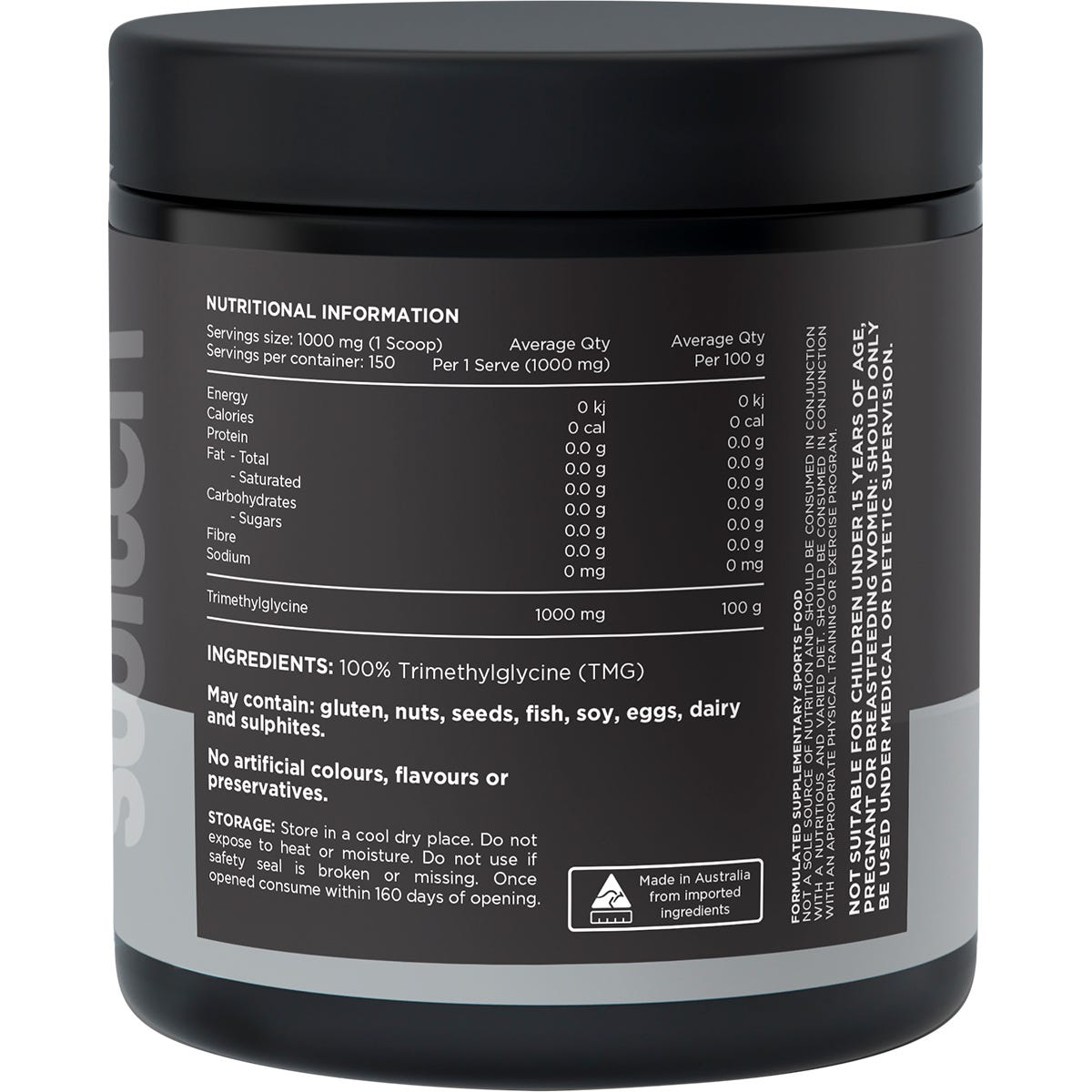 Switch Nutrition TMG 100% Pure Trimethylgycine 150g