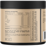 Back view of the Switch Nutrition TMG 150g tub showing nutritional information and directions on a white background.