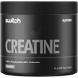 White bottle of Switch Nutrition 100% Pure Creatine HCL, 90 capsules, on a white background.