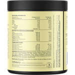 Back of Switch Nutrition Kiwi Watermelon Hydrate tub showing nutritional information and ingredients on a white background.