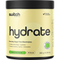 300g tub of Switch Nutrition Hydrate Everyday sugar-free electrolytes in Lemon Lime flavor on a white background.