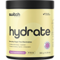 300g tub of Switch Nutrition Hydrate Everyday sugar-free Mango Passionfruit electrolytes with a tropical orange label.