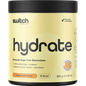 Orange Crush flavored 300g tub of Switch Nutrition Hydrate Everyday sugar-free electrolytes on a white background.