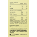 Back of Switch Nutrition Peach Iced Tea box showing ingredients, nutrition facts, and 20 individual 6g sachets.