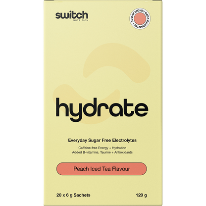 Switch Nutrition Hydrate Everyday Sugar Free Electrolyte Schts Peach ...
