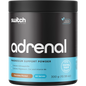 300g tub of Switch Nutrition Adrenal Magnesium Support Powder in chocolate flavor on a white background.