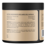 Back label of Switch Nutrition Vitamin D3 + K2 bottle showing nutritional facts and directions on a white background.