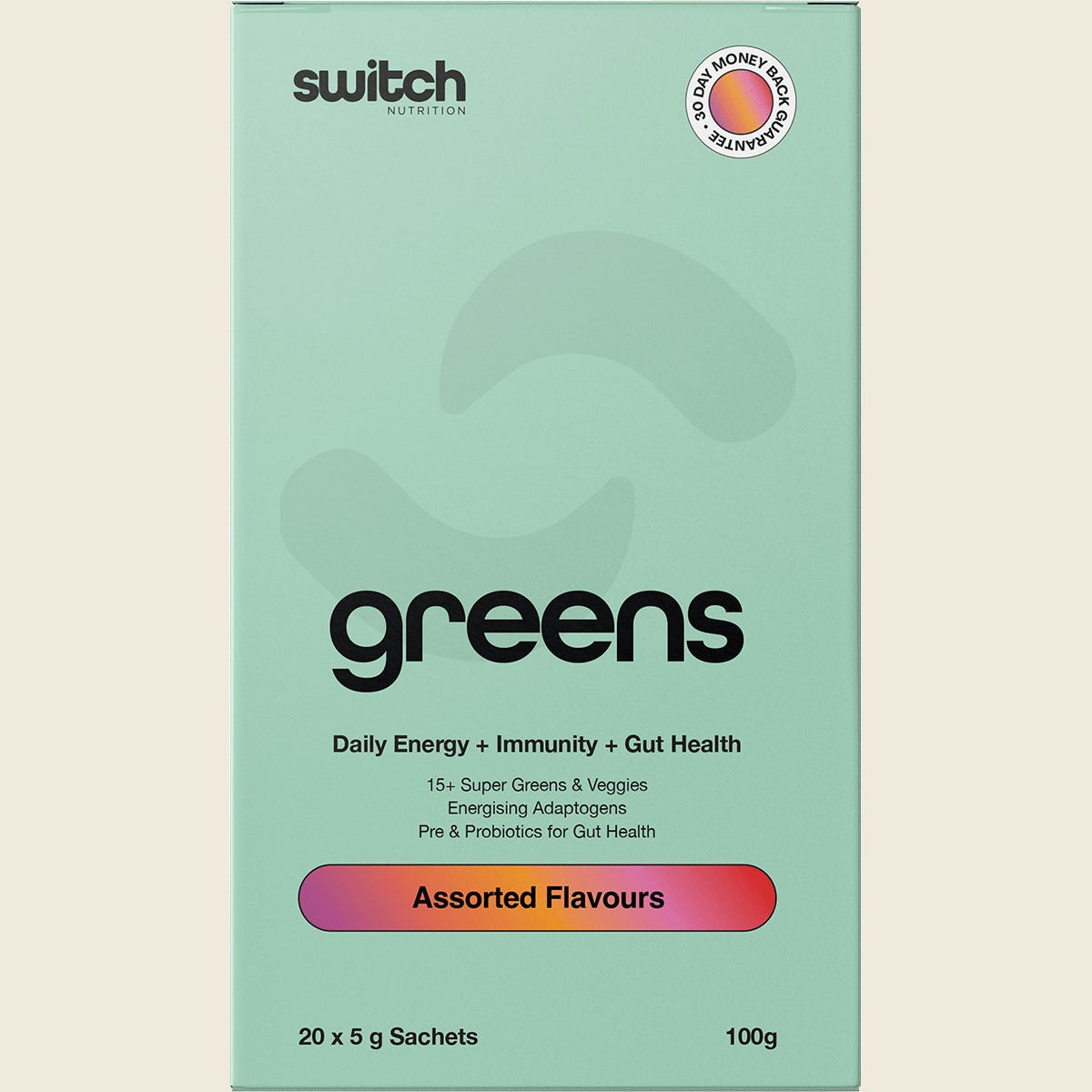 Switch Nutrition Greens Sachets Assorted Flavours 20x5g