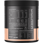 Back of Switch Nutrition Collagen Switch Vanilla Creme 250g tub showing nutritional information and directions.