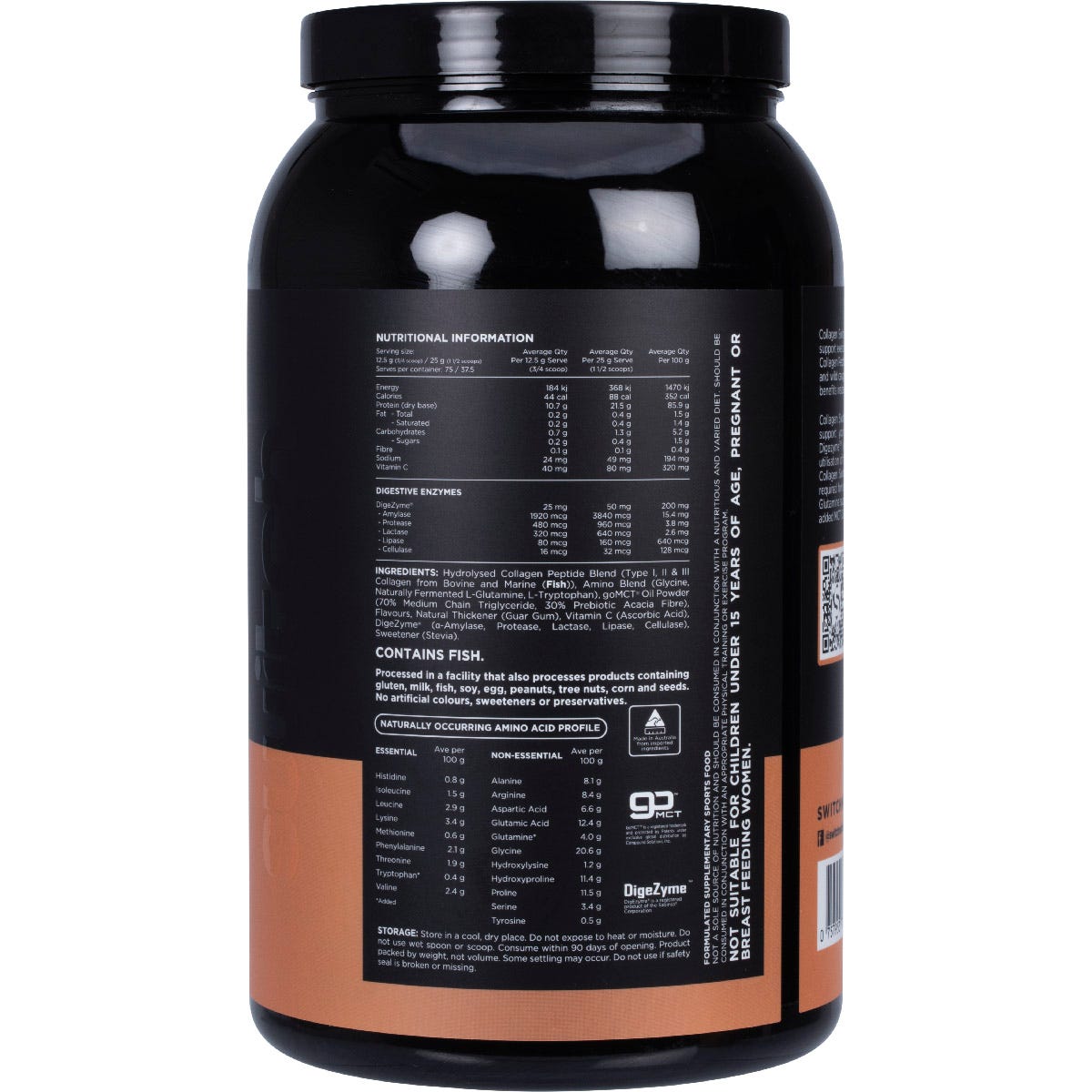 Switch Nutrition Hydrolysed Collagen Protein Vanilla Creme 938g