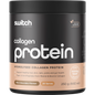 250g tub of Switch Nutrition Hydrolysed Collagen Protein in Rich Chocolate flavor on a white background.