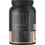 Back of a 938g tub of Switch Nutrition Hydrolysed Collagen Protein in Rich Chocolate showing nutritional information.