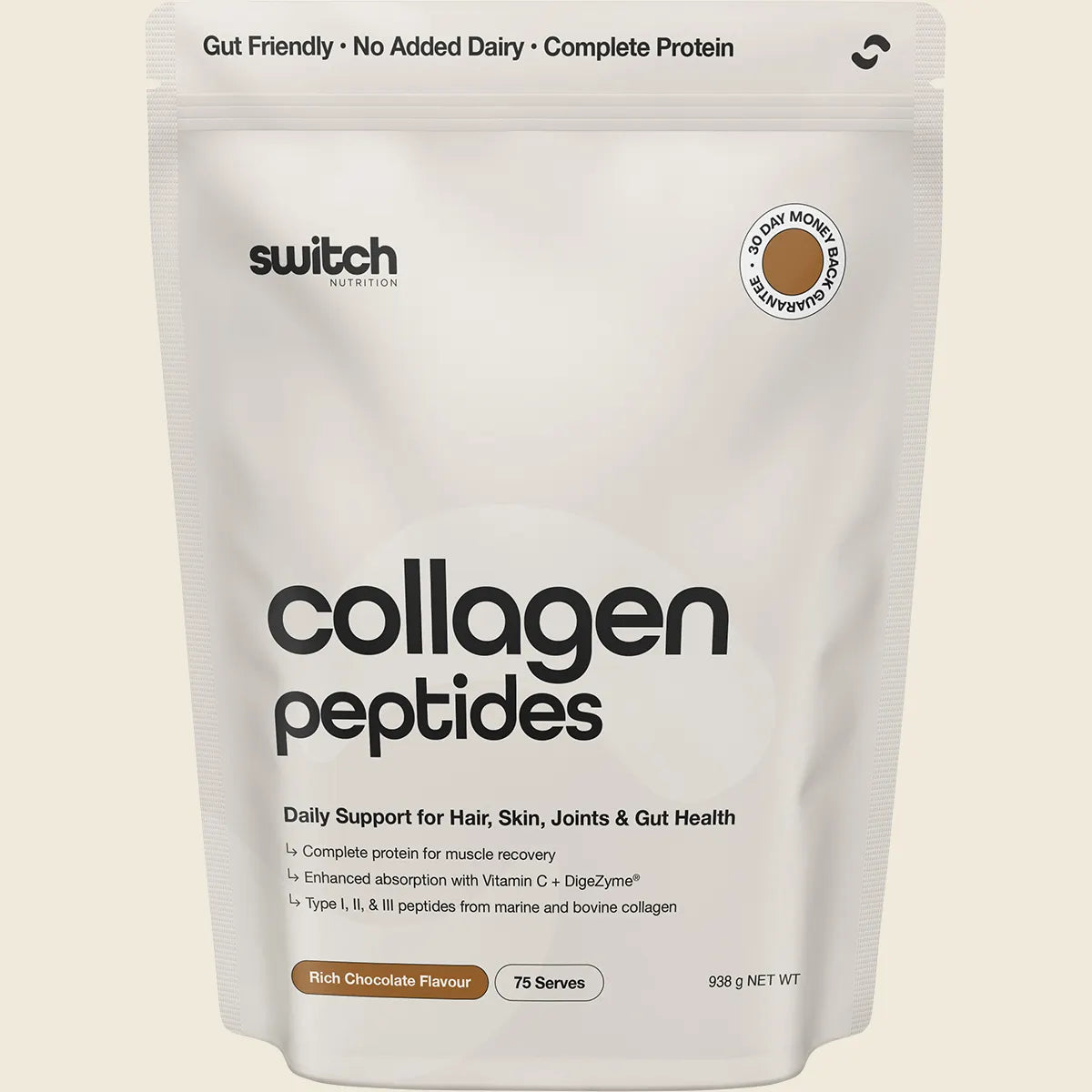 Switch Nutrition Hydrolysed Collagen Protein Rich Chocolate 938g