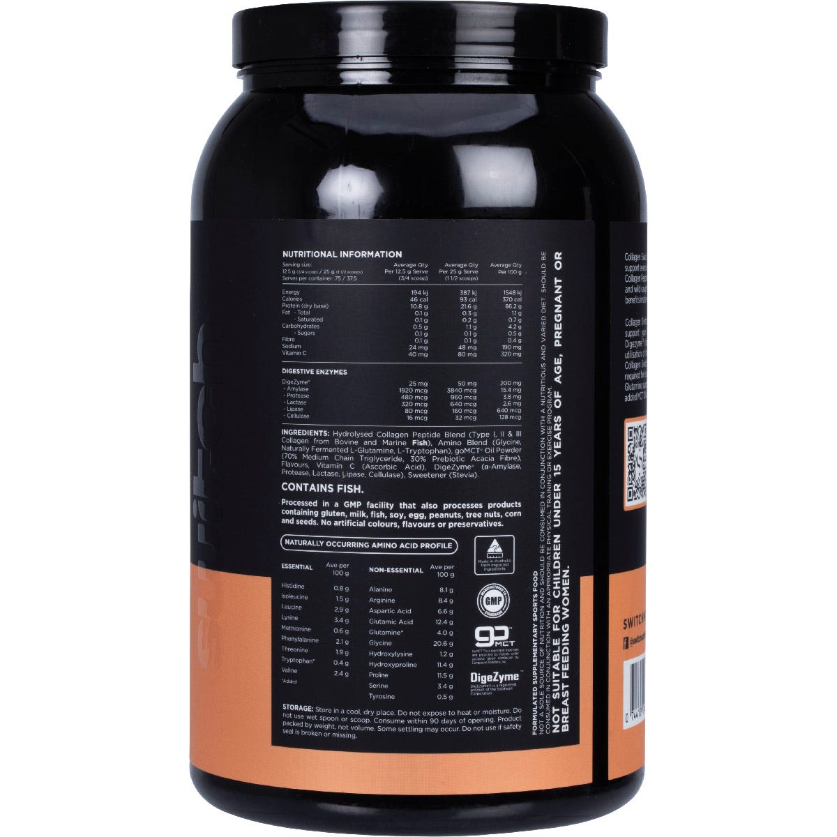 Switch Nutrition Hydrolysed Collagen Protein Mango Pineapple 938g