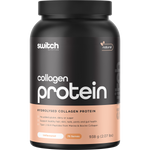 938g tub of Switch Nutrition Hydrolysed Collagen Protein Unflavoured with a clean white and blue label design.