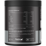 Back of a Switch Nutrition Marine Collagen 200g tub showing nutrition facts, ingredients, and directions for use.