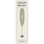 Sage green Switch Nutrition Whiz Stick electric mixer retail packaging box on a white background.