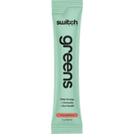 Single 5g sachet of Switch Nutrition Greens in Cloudy Apple flavor with green botanical illustrations.