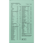 Back of Switch Nutrition Greens Cloudy Apple box with ingredients, nutrition facts, and directions for use.