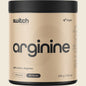 200g tub of Switch Nutrition Arginine 100% Pure L-Arginine unflavoured amino acid powder on a white background.