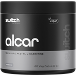 Switch Nutrition Alcar 60 caps bottle of 100% pure Acetyl L-Carnitine for energy and focus.