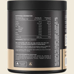Back of Switch Nutrition L-Glutamine 300g tub showing nutritional information, directions, and pure ingredient list.