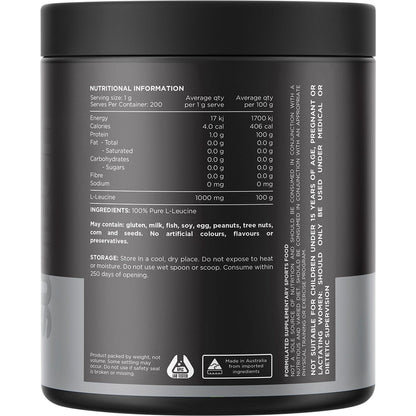 Switch Nutrition Leucine 100% Pure L-Leucine Unflavoured 200g