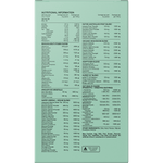 Back of Switch Nutrition Greens Fruit Juice box showing nutritional information, ingredients, and directions for use.