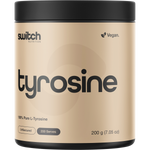 Switch Nutrition Tyrosine 200g tub, unflavoured 100% pure L-Tyrosine supplement for focus and performance.