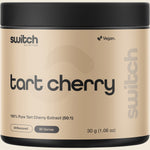 30g tub of Switch Nutrition Tart Cherry Extract (50:1) unflavoured powder on a white background.
