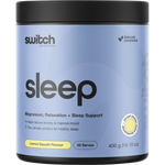 400g tub of Switch Nutrition Sleep Magnesium powder in Lemon Squash flavor.