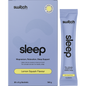 Box of 20 Switch Nutrition Sleep Magnesium lemon squash sachets with individual packets shown in front.