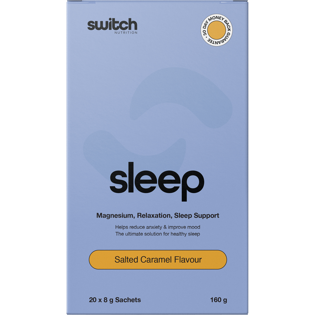 Switch Nutrition Sleep Magnesium Sachets Salted Caramel 20x8g