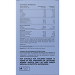 Back of a Salted Caramel Sleep Magnesium sachet with nutrition facts, ingredients, and directions for use.
