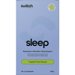 Switch Nutrition Sleep+ Magnesium Tropical Fruit 8g sachet for relaxation and sleep support.