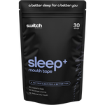 Switch Nutrition Sleep+ Mouth Tape 30 Pack pouch featuring a blue and white design with a moon and star icon.