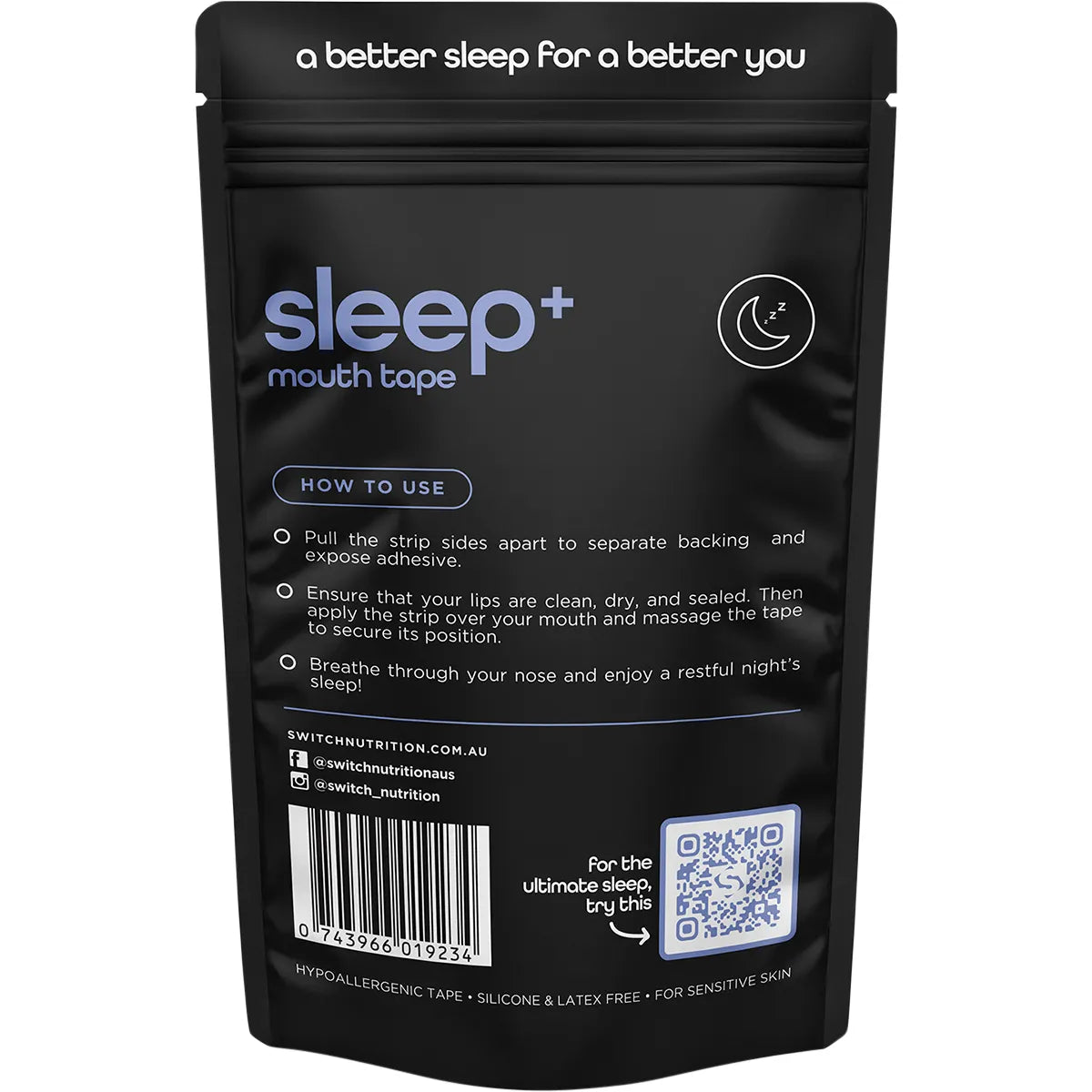 Switch Nutrition Sleep+ Mouth Tape 30 Pack