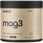 Switch Nutrition Mag3 60g tub of 100% Pure Magnesium L-Threonate powder on a white background.