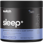 Switch Nutrition Sleep+ Magnesium 120 Capsules tub with a black and blue label on a white background.