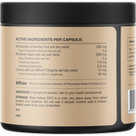 Back of Switch Nutrition Saffron + Rhodiola Stress Relief bottle showing directions and active ingredients.